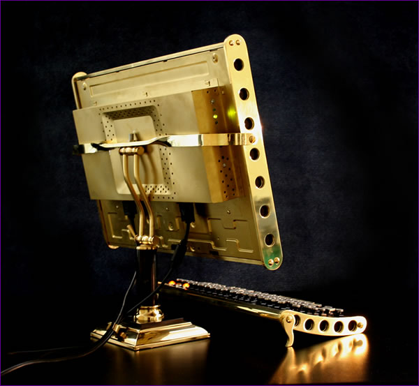 Brass and Marble LCD Mod by Datamancer.net Steampunk 1