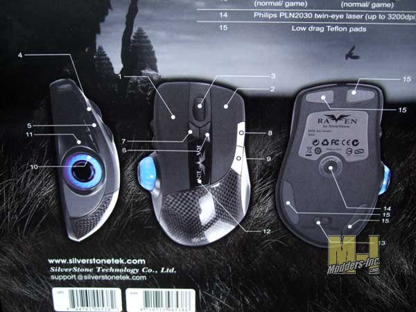 SilverStone Raven Mouse Gaming Mouse, SilverStone 3