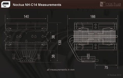 Noctua NH-C14 CPU Cooler CPU Cooler, NH-C14, Noctua 3
