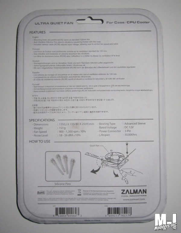 Zalman ZM-F4 135mm Fan 135mm, Fan, Zalman, ZM-F4 4
