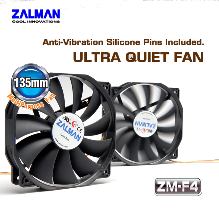 Zalman ZM-F4 135mm Fan 135mm, Fan, Zalman, ZM-F4 2