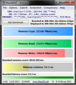 MaxxMem XMP Timings