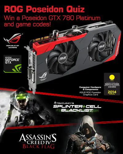 Win an ASUS Poseidon GTX 780 Graphics Card and Game Codes 1 Poseidon Giveaway