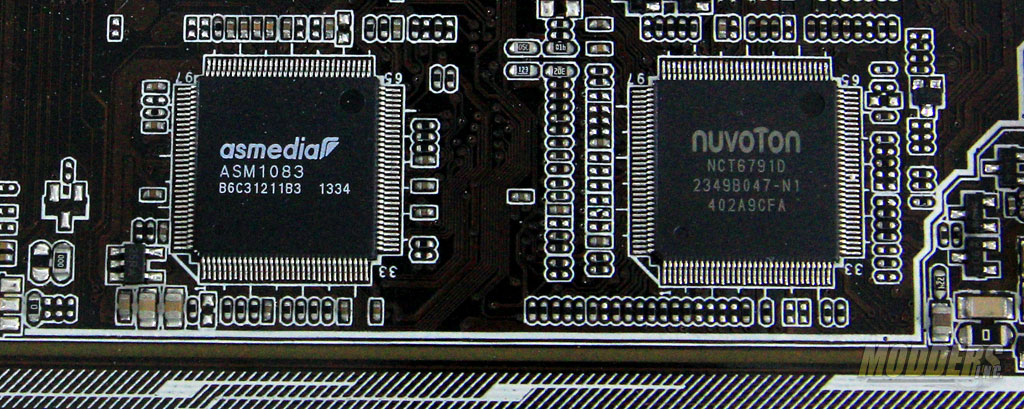 ASMedia 1083 PCI-E to PCI bridge and Nuvoton NCT6791D SuperI/O