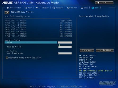 UEFI Overclocking Profile
