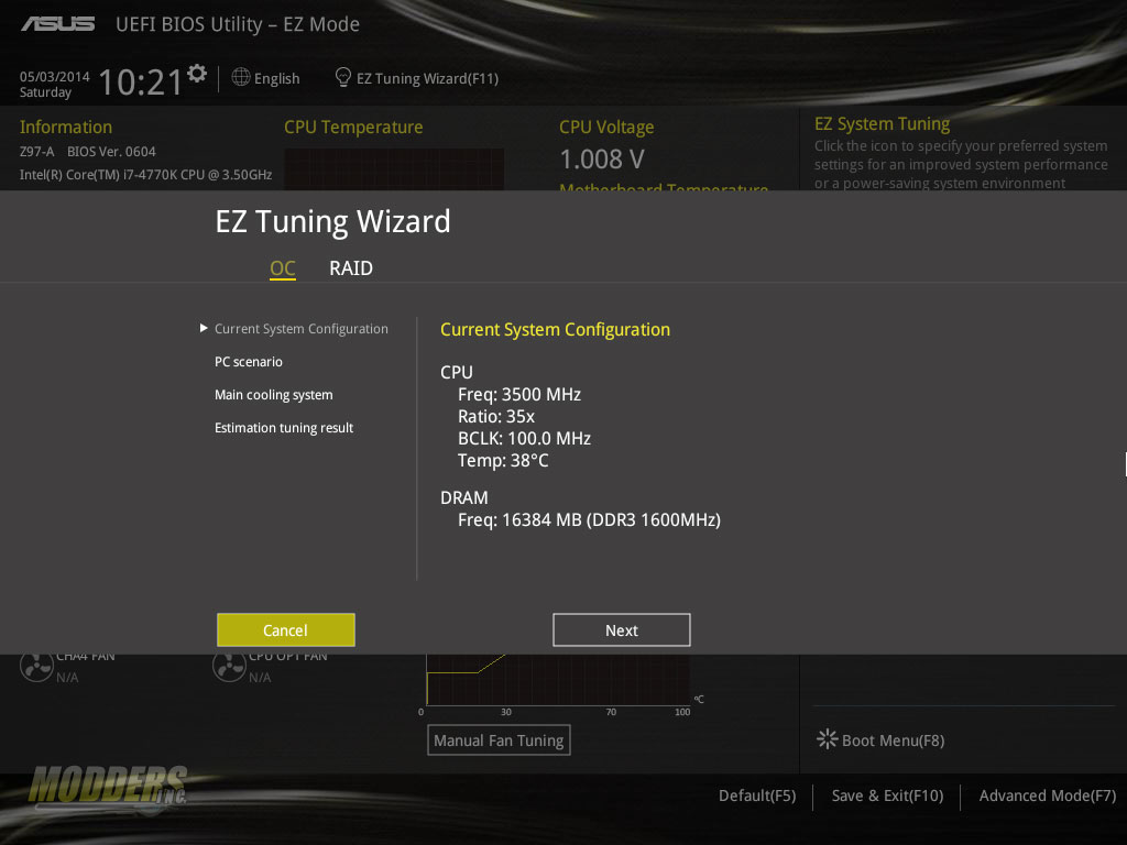 OC Tuning: Current System Settings