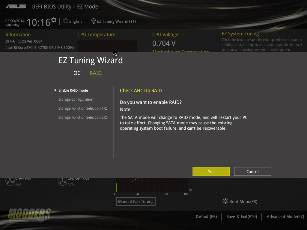EZ Tuning also does RAID
