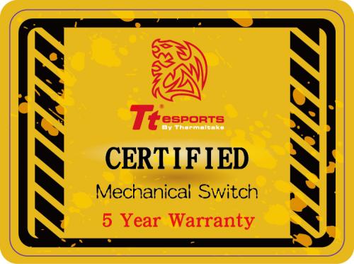 Tt eSPORTS certified mechanical switch with 5-year warranty