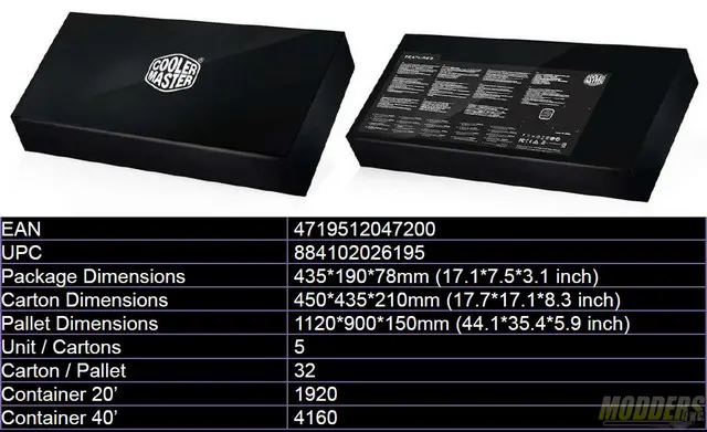 CM Storm NovaTouch TKL Premium Keyboard Review 8 box specs