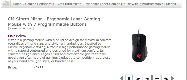 Cooler Master Mizar Mouse Now Available 3 mz1