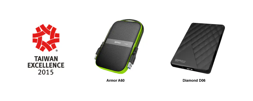 Silicon Power Received Ten Awards from Taiwan Excellence 2015 for Six Consecutive Years 3 SPPR_Taiwan Excellence Award 2015_Portable Hard Drive