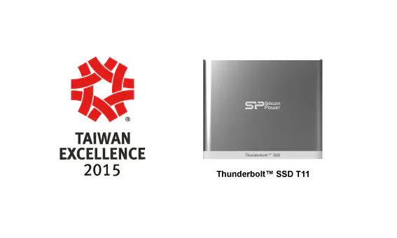 Silicon Power Received Ten Awards from Taiwan Excellence 2015 for Six Consecutive Years 1 SPPR_Taiwan Excellence Award 2015_Thunderbolt External SSD
