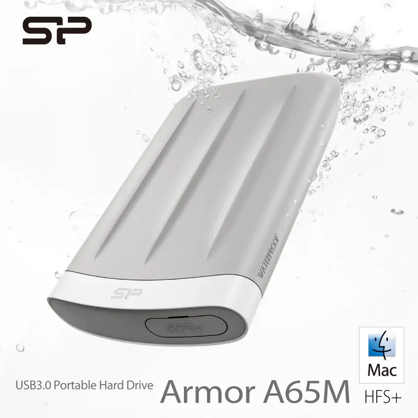 Silicon Power Launches the Armor A65M ─ First IP67 Portable Hard Drive for Mac 1 AT150216003_Armor-A65M
