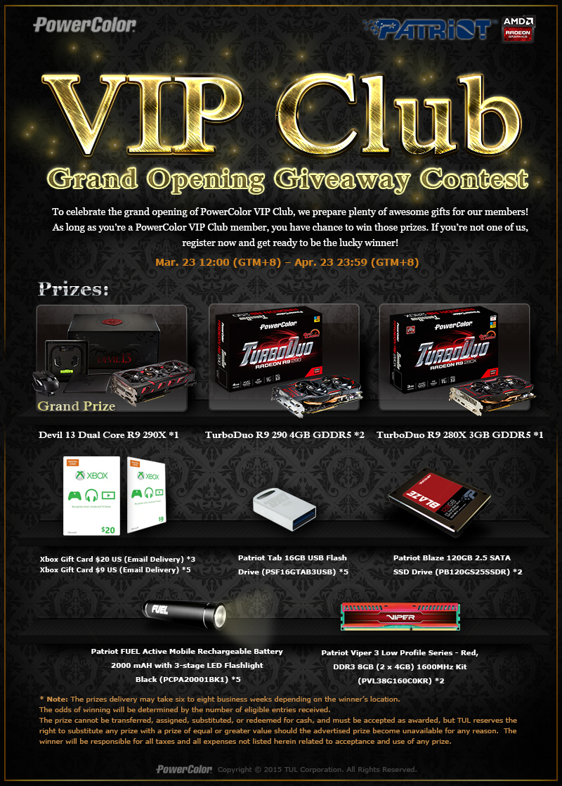PowerColor VIP Club Grand Opening Contest