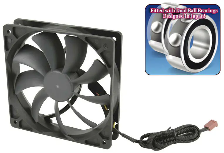 Scythe releases Slip Stream 120 DB Fans with Dual Ball Bearing and long life span (PR) 2 Scythe-Slip-Stream-120-DB
