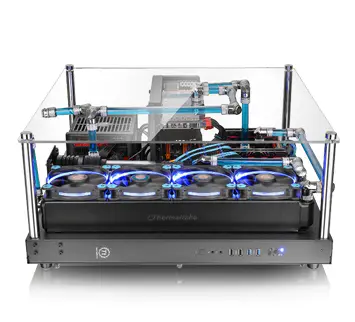 Thermaltake Core P5 ATX Wall Mount Case Now Available Worldwide 6 Thermaltake Core P5 ATX Open Frame Panoramic Viewing Gaming Computer Chassis has a 3-Way Placement Layout