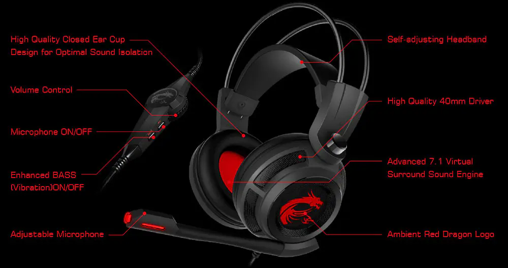 MSI Introduces DS502 7.1 USB Gaming Headset - Modders Inc
