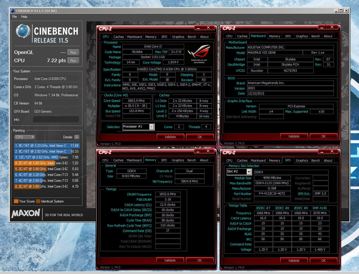 Elmor's 5.8GHz i3-6300 CPU OC. Source: http://hwbot.org/submission/3058679_elmor_cinebench___r11.5_core_i3_6300_7.22_points/