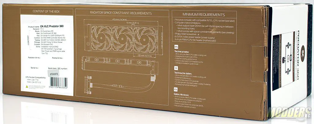 EKWB EK-XLC Predator 360 All-In-One CPU Liquid Cooling Unit Review 4 DSC_7612