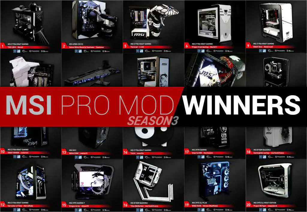 MSI PRO MOD Season 3 Winners Revealed 1 MSI PRO MOD S3 Winners