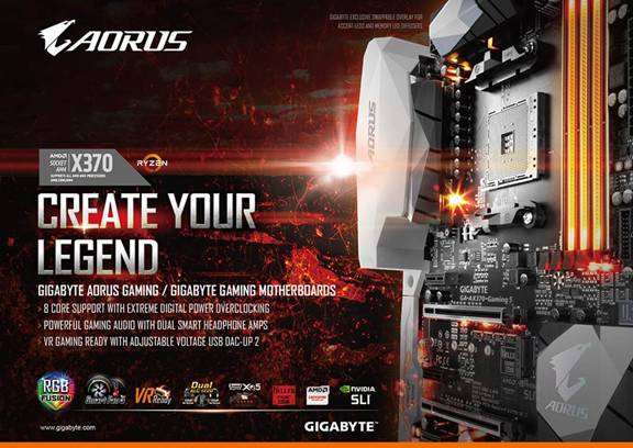 AORUS Motherboards Arise with the New AM4 Ryzen Platform