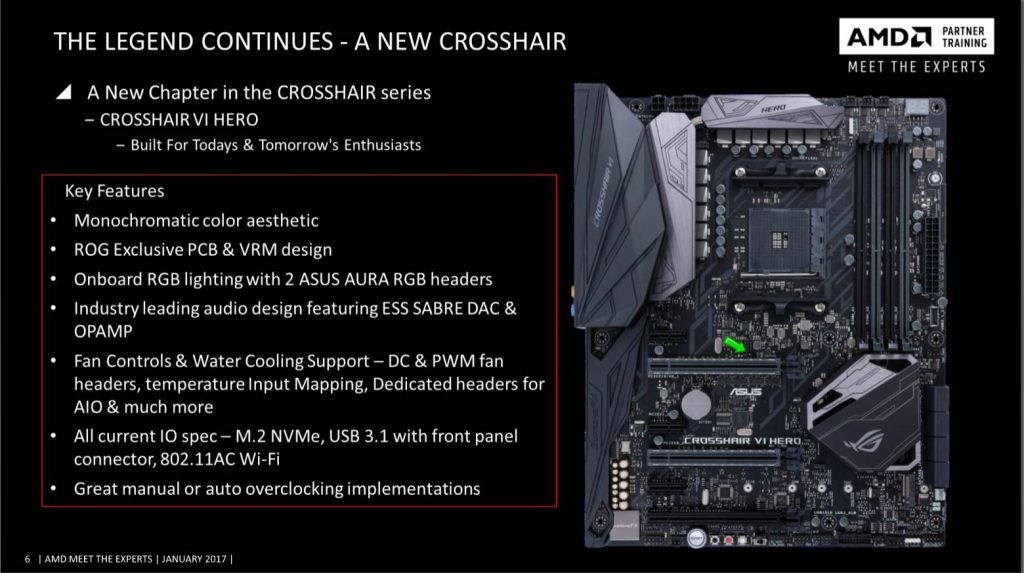 ASUS Previews RoG Crosshair VI Hero AM4 Motherboard Features