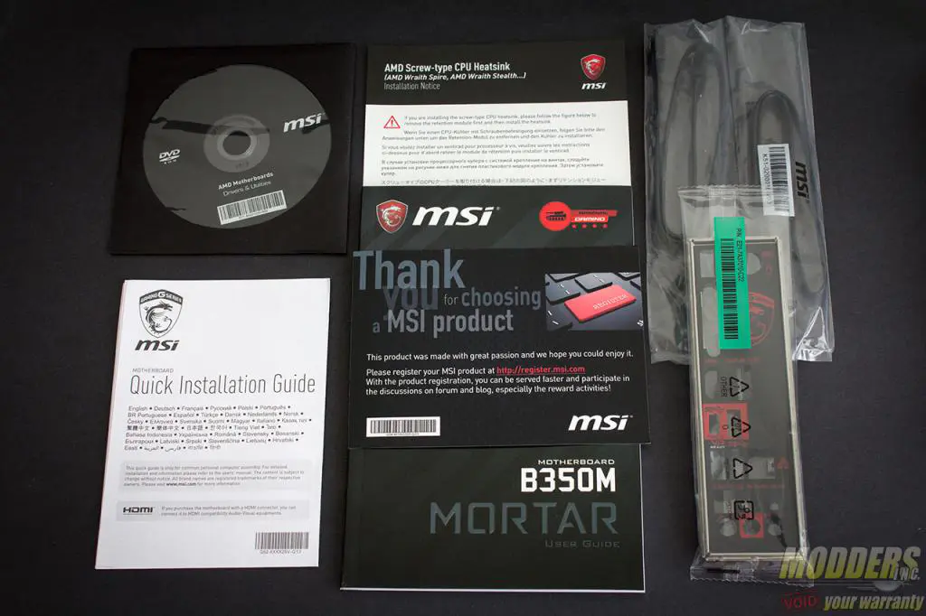 MSI B350M Mortar AM4 Motherboard Review 5 MSI B350M Mortar Motherboard Accessories