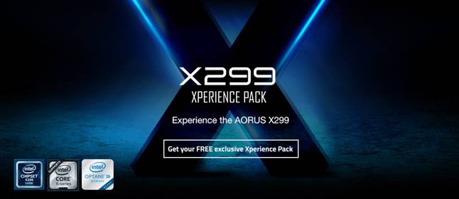 Gigabyte Offers Free XPerience Pack with AORUS X299 Purchase