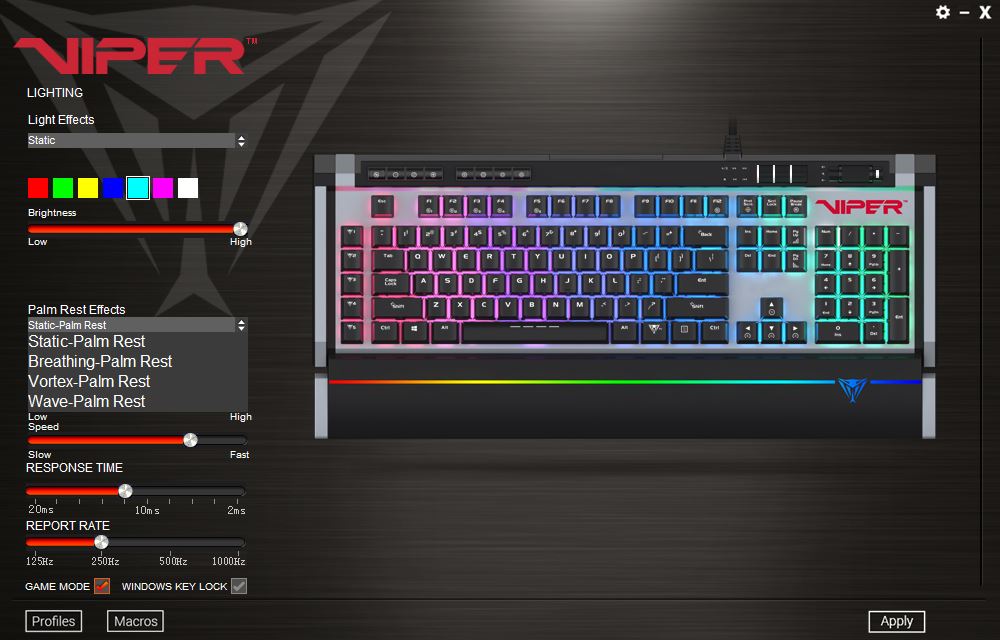 Patriot Viper V770 Keyboard Software