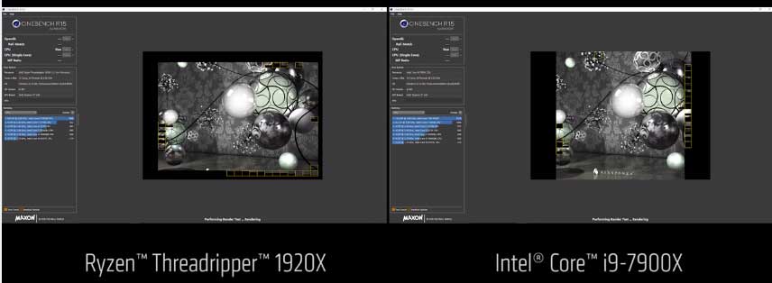 AMD Threadripper 1920x vs Intel i9-7900x