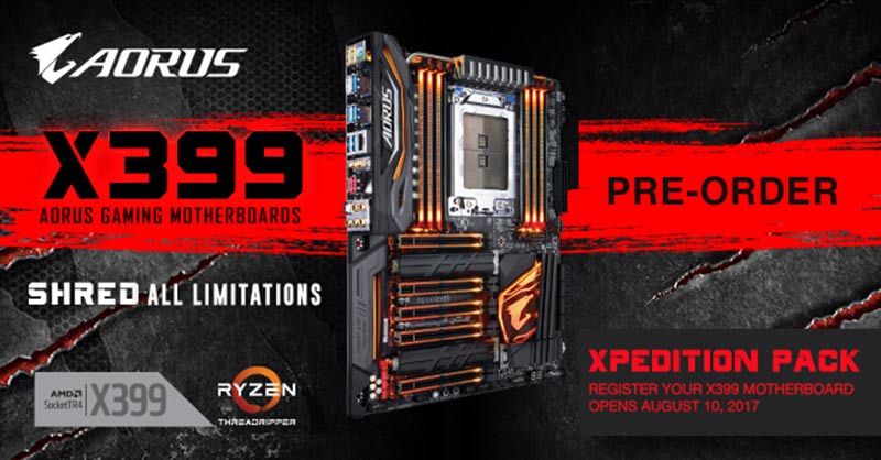 Gigabyte Now Accepting Pre-orders for X399 Motherboards