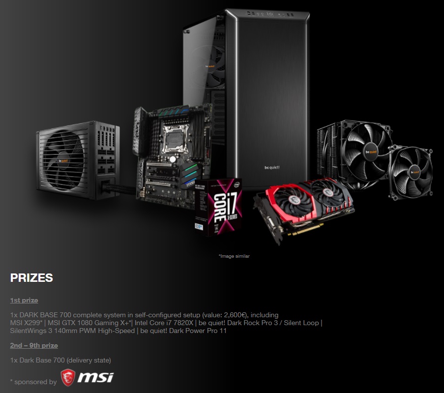 Win a complete Dark Base System - MSI