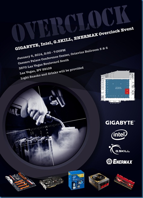 Overclocking World Records Broken at GIGABYTE CES 2014 Extreme OC Event CES, Enermax, G.Skill, Gigabyte, Intel, LN2, OC, overclocking, World Records 2