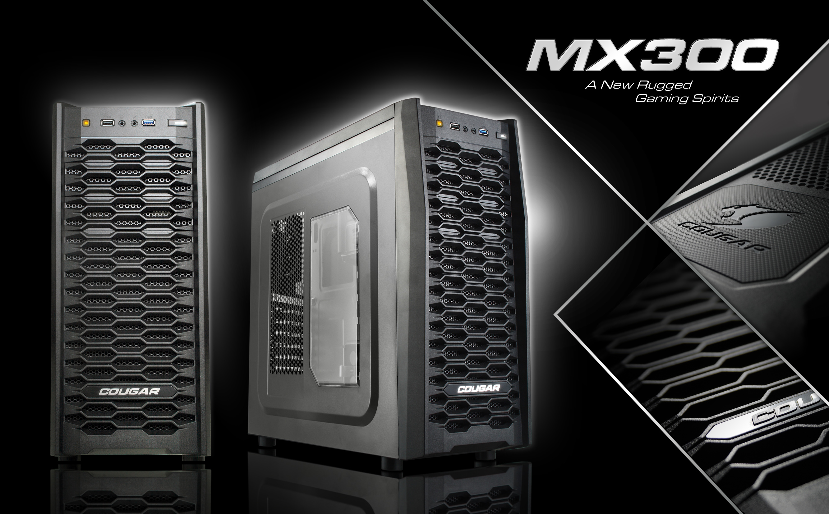 COUGAR Launches New Rugged Gaming Case: The MX300 ATX, Cougar, Mid Tower 1