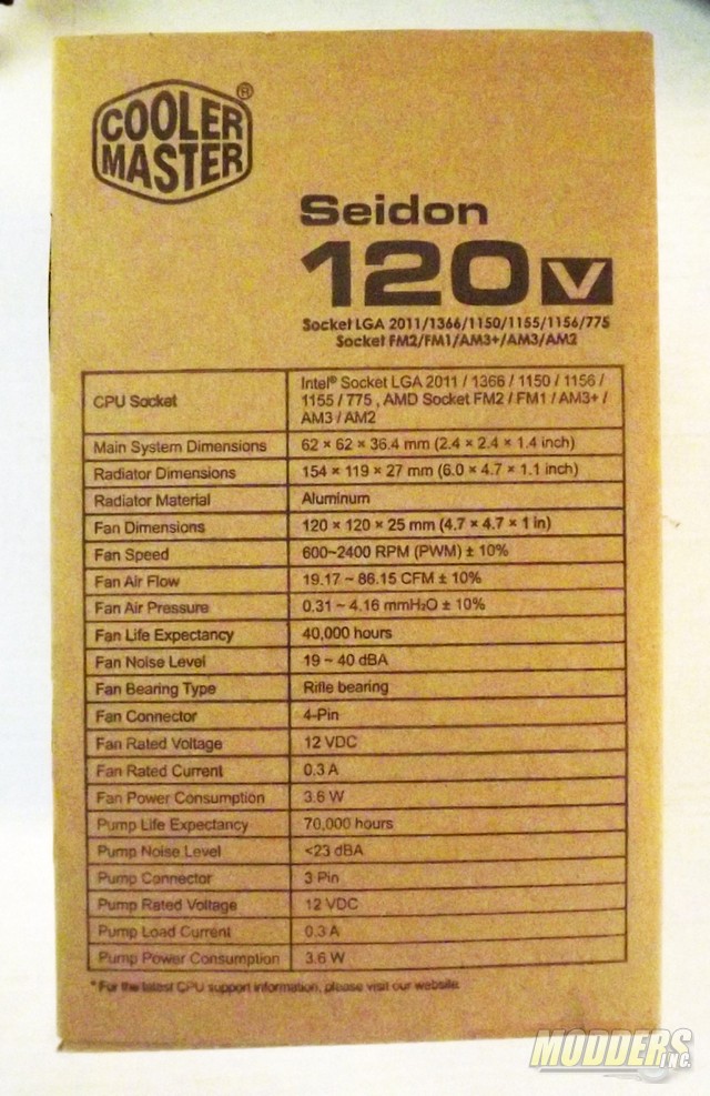Cooler Master Seidon 120v All In One CPU Cooler AIO Cooler, Cooler Master, CPU Cooler, Water Cooling 4