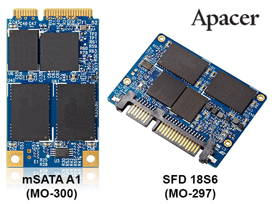 Apacer Launches Two ULTRA SLIM SSDs: JEDEC MO-297-compliant SFD 18S6 and MO-300-compliant mSATA A1 Apacer, SSD 1
