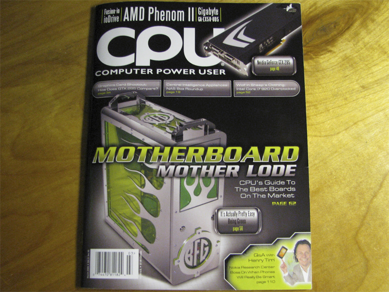 Tazz Modders-Inc's Green Flame on the cover of CPU 5