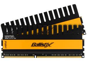 Crucial 4GB kit, Ballistix 240-pin DIMM, DDR3 PC3-12800 Memory