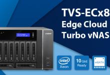 QNAP Releases TVS-ECx80+ Edge Cloud Turbo vNAS Powered by Quad-core Intel Xeon E3 3.4GHz Processor with Dual 10GbE and 256GB Flash Cache QNAP, TVS-EC80+ 1