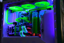 Green Molecule by Alex Ciobanu casemod, EKWB, fractal design 5