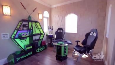 Custom Gaming Room by Team Nerdy Ninja from the Vanilla Ice Project youtube 1