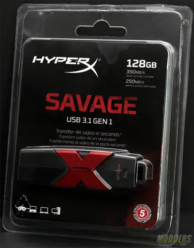 Kingston HyperX Savage 128GB USB 3.1 Gen 1 Flash Drive 2 Kingston HyperX Savage 128GB USB 3.1 Gen 1 Flash Drive Flash Drive, HyperX, Kingston, savage, USB 3.0, usb 3.1 1