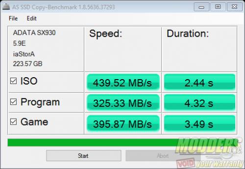 ADATA SX930 Fresh out of Box AS SSD