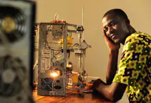 #INSPIRATION: West African Inventor Creates $100 3D Printer from E-Waste #inspiration, 3D printer, africa, DIY, togo 2