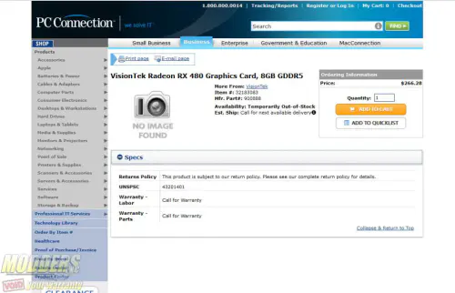 AMD Radeon RX 480 Spotted in NewEgg , Launching June 29 2 AMD Radeon RX 480 Spotted in NewEgg , Launching June 29 Radeon, rx 480, Video Card, VISIONTEK 1