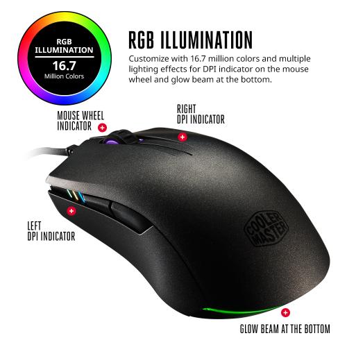 New Cooler Master MasterMouse Pro L Designed to be Highly Customizable Cooler Master, masterbuild, mastermouse pro l, mouse 2