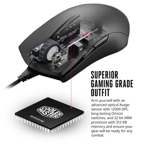 New Cooler Master MasterMouse Pro L Designed to be Highly Customizable Cooler Master, masterbuild, mastermouse pro l, mouse 1