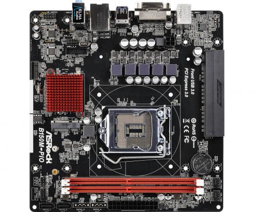 New ASRock Z170M-PIO2 Motherboard Has Angled PCI-E x16 Slot ASRock, b150m-pio, compact, micro-DTX, Motherboard, PIO, z170m-pio2 7