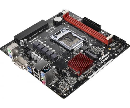New ASRock Z170M-PIO2 Motherboard Has Angled PCI-E x16 Slot ASRock, b150m-pio, compact, micro-DTX, Motherboard, PIO, z170m-pio2 8