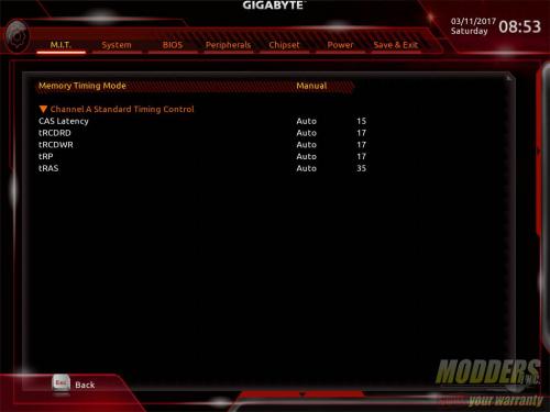 Advanced Memory Settings - Memory Timing Mode